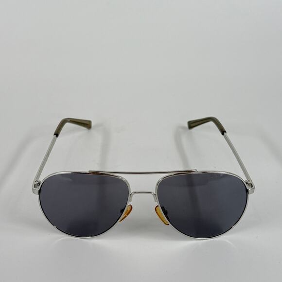 Calvin Klein R167S Aviator Sunglasses Silver Frame Gray Lens 58mm CK 045 - Picture 1 of 7